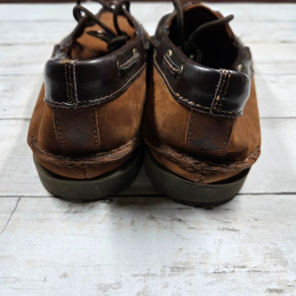 Sperry Top-Sider Mens Leather Boat Shoes Brown 12M 2 Eye 0777896 - Picture 10 of 12